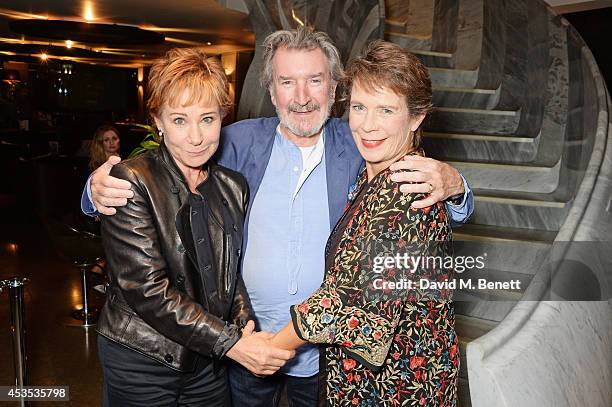 Zoe Wanamaker, Gawn Grainger and Celia Imrie attend an after party celebrating the press night performance of "Celia Imrie: Laughing Matters" at the...