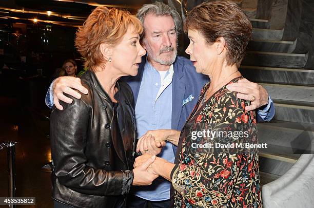 Zoe Wanamaker, Gawn Grainger and Celia Imrie attend an after party celebrating the press night performance of "Celia Imrie: Laughing Matters" at the...