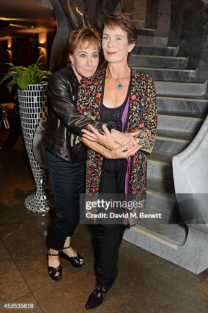 Zoe Wanamaker and Celia Imrie attend an after party celebrating the press night performance of "Celia Imrie: Laughing Matters" at the St James...