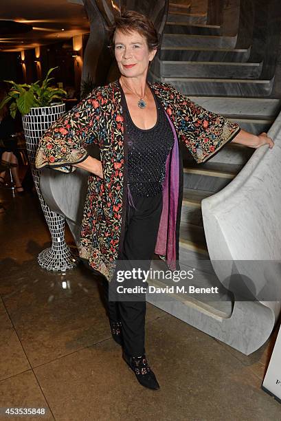 Celia Imrie attends an after party celebrating the press night performance of "Celia Imrie: Laughing Matters" at the St James Theatre on August 12,...