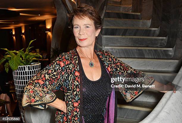 Celia Imrie attends an after party celebrating the press night performance of "Celia Imrie: Laughing Matters" at the St James Theatre on August 12,...