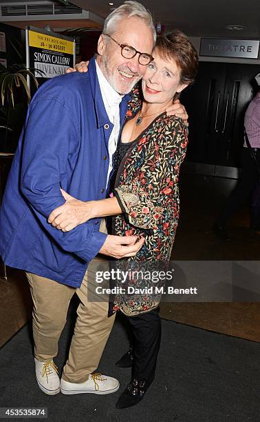 Larry Lamb and Celia Imrie attend an after party celebrating the press night performance of "Celia Imrie: Laughing Matters" at the St James Theatre...