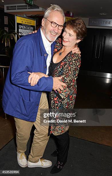 Larry Lamb and Celia Imrie attend an after party celebrating the press night performance of "Celia Imrie: Laughing Matters" at the St James Theatre...