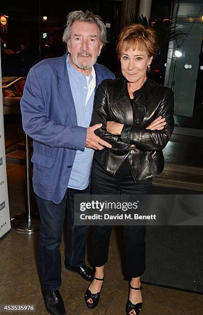 Gawn Grainger and Zoe Wanamaker attend an after party celebrating the press night performance of "Celia Imrie: Laughing Matters" at the St James...