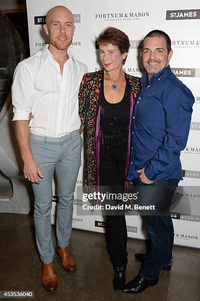 Cast member Todd Temple, Celia Imrie and choreographer Steven Harris attend an after party celebrating the press night performance of "Celia Imrie:...