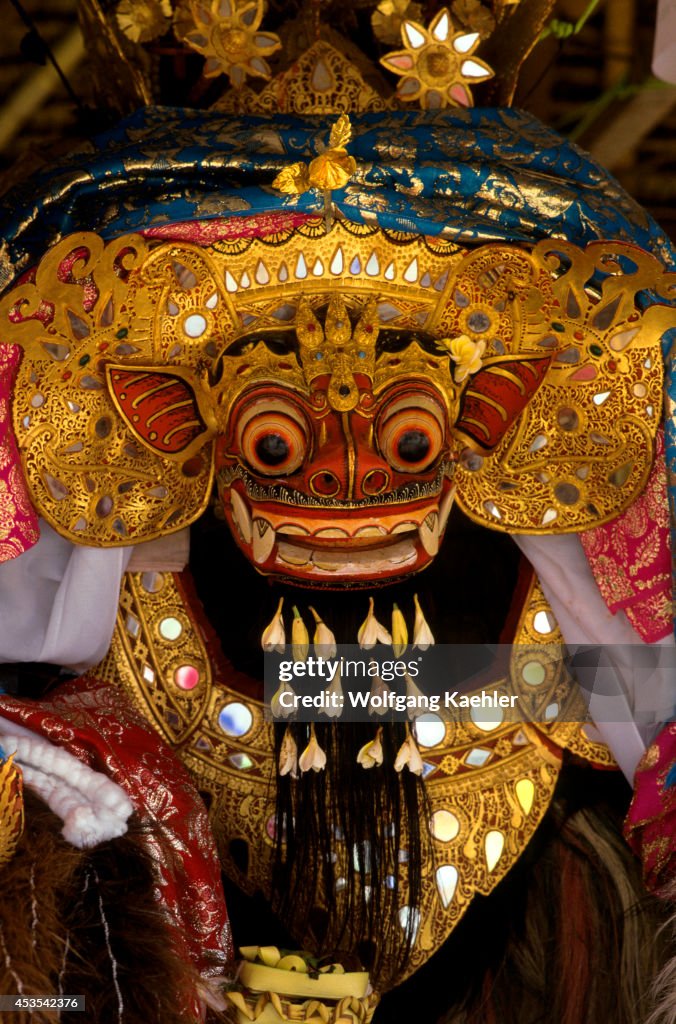 Indonesia, Bali, Small Temple, Ceremony, Barong Dance Mask...