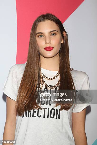 Macarena Achaga attends the MTV Millennial Awards 2014 red carpet at Pepsi Center WTC on August 12, 2014 in Mexico City, Mexico.