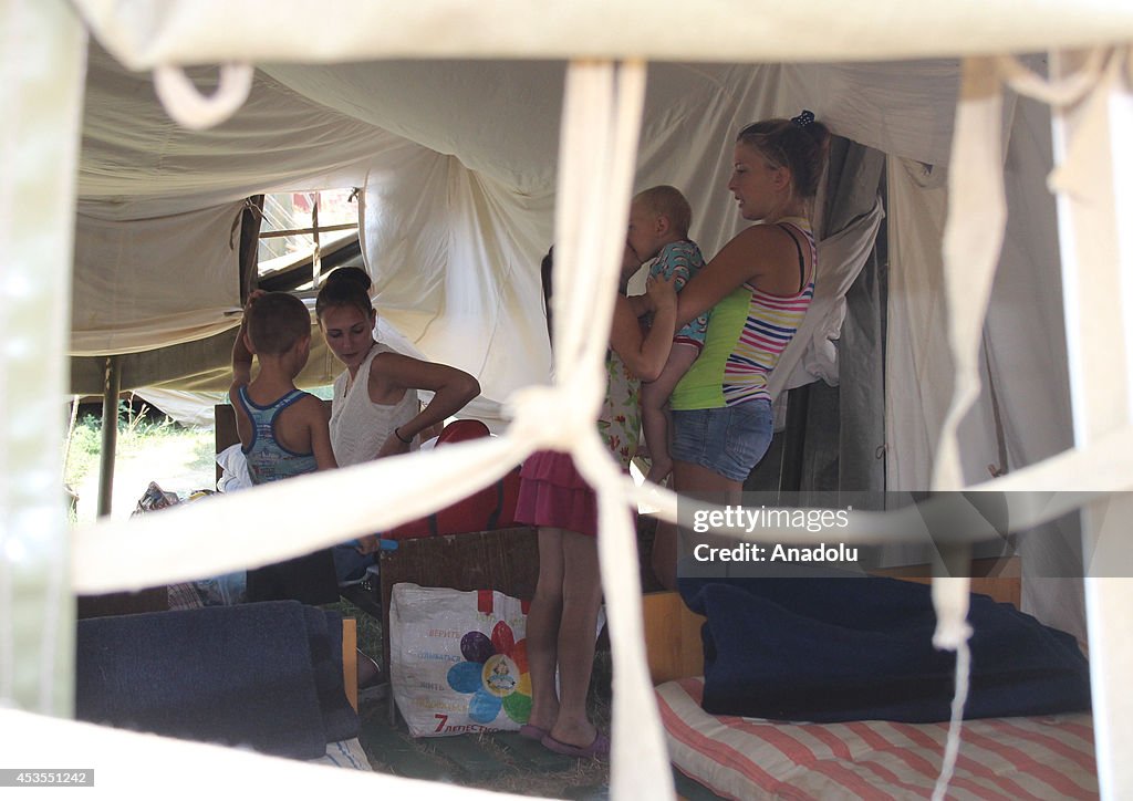 Tents cities in Donetsk