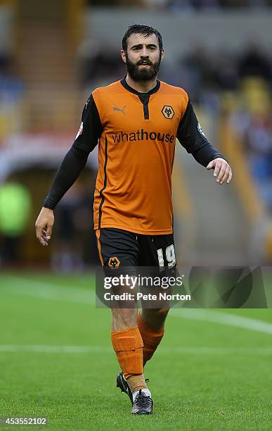 Jack Price of Wolverhampton Wanderers in action during the Capital One Cup First Round match between Wolverhampton Wanderers and Northampton Town at...