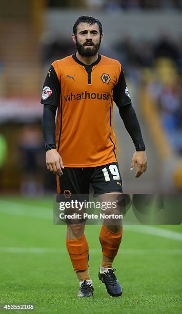 Jack Price of Wolverhampton Wanderers in action during the Capital One Cup First Round match between Wolverhampton Wanderers and Northampton Town at...