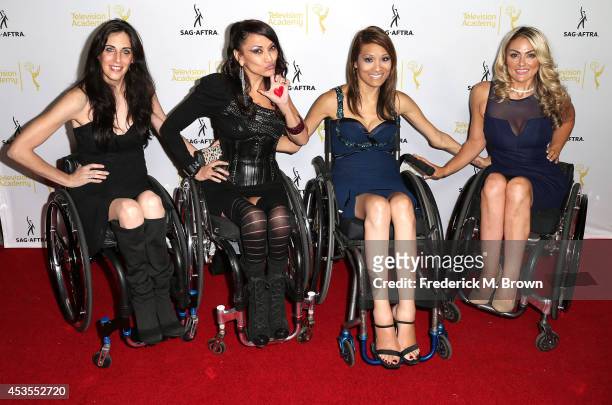 Actresses Mia Schaikewitz, Auti Angel, Angela Rockwood and Tiphany Adams attend the Television Academy and SAG-AFTRA Presents Dynamic & Diverse: A...