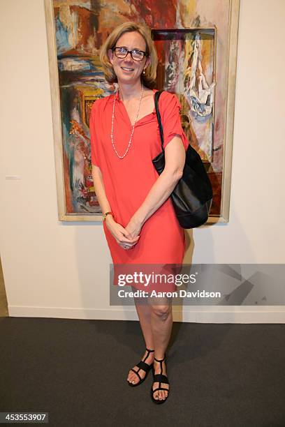 Catherine J. Morris, Curator for the Elizabeth A. Sackler Center for Feminist Art at the Brooklyn Museum, wearing a Diane von Furstenberg dress, See...