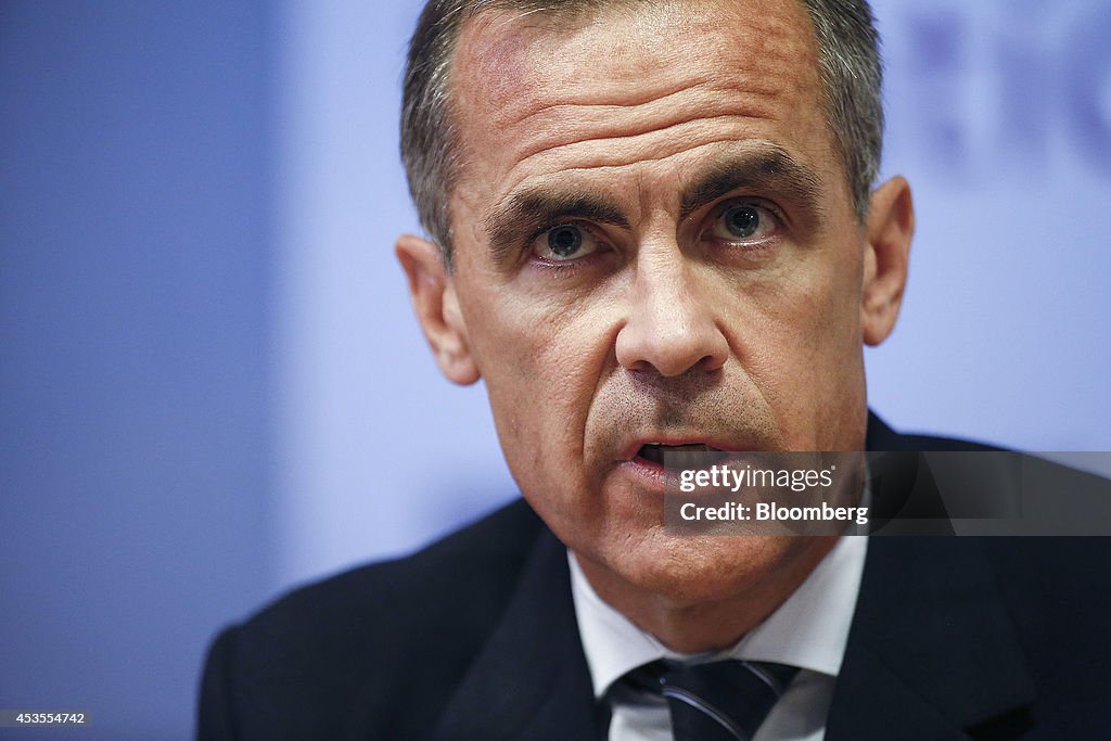 Bank Of England Governor Mark Carney Hosts Quarterly Inflation Report News Conference