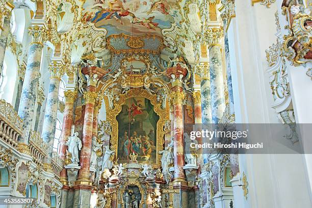 germany, bavaria, wies - wieskirche stock-fotos und bilder