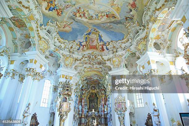 germany, bavaria, wies - wieskirche stock-fotos und bilder