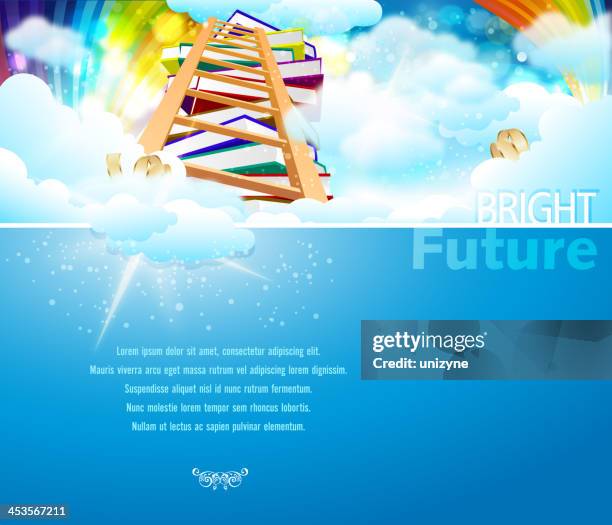 towards bright future background - cloud transparent stock illustrations