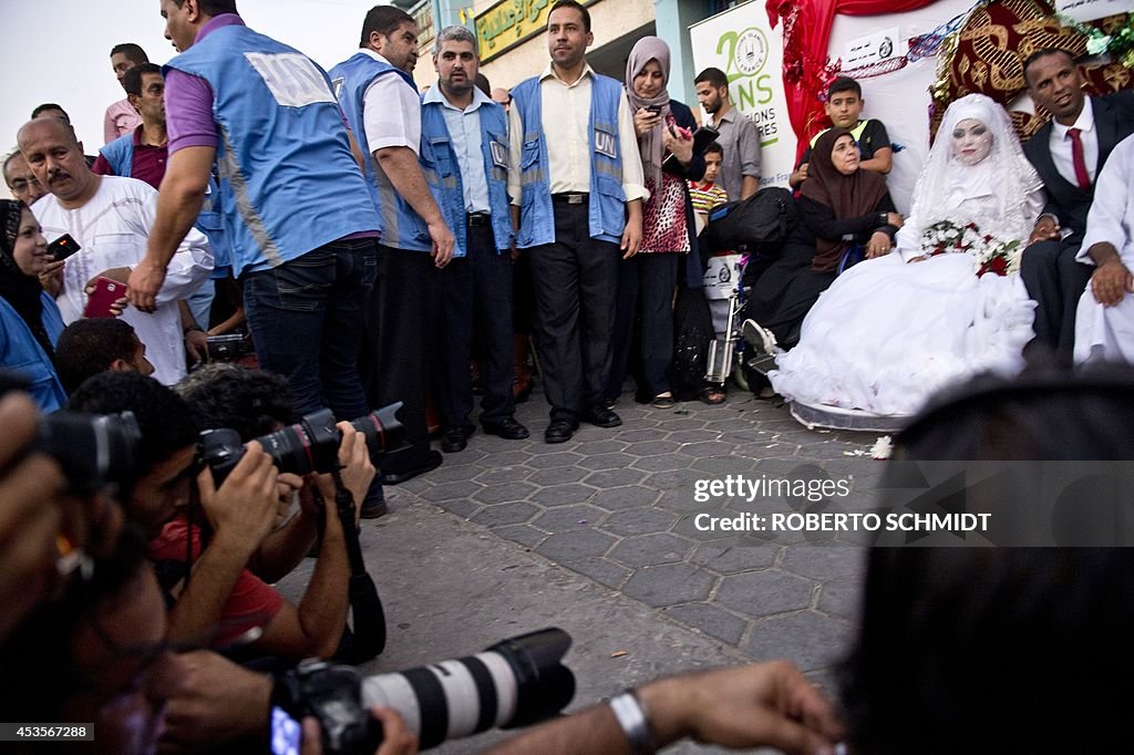 PALESTINIAN-ISRAEL-CONFLICT-GAZA-MARRIAGE