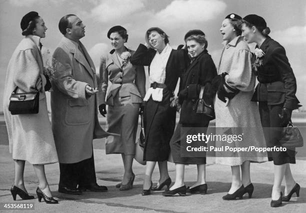 French fashion designer Marcel Rochas and his wife Hélène Rochas ...