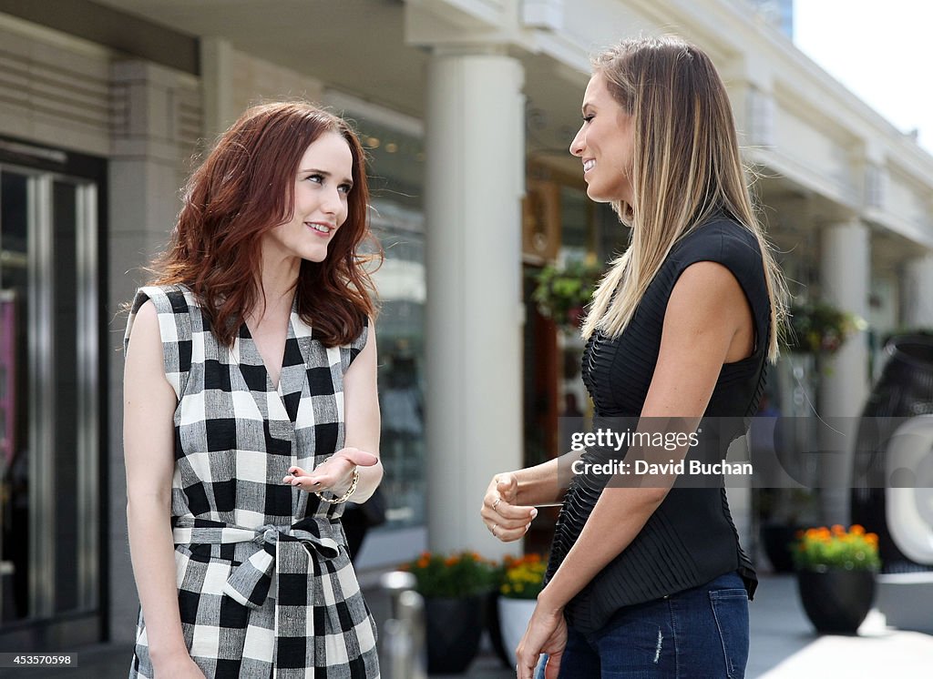 EXTRA Interviews Actress Rachel Brosnahan At Westfield Century City