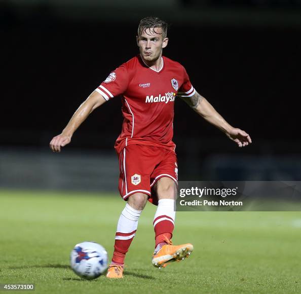 Joe Ralls of Cardiff City in action during the Capital One Cup First ...