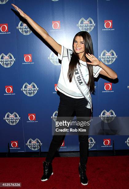 Miss Teen USA, K. Lee Graham attend Marvel Universe LIVE! NYC World Premiere on August 13, 2014 in New York City.