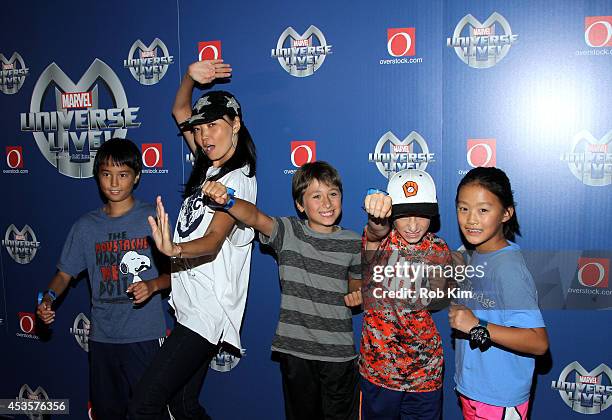 Irina Pantaeva and guest attend Marvel Universe LIVE! NYC World Premiere on August 13, 2014 in New York City.