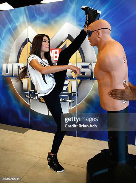 Miss Teen USA, K. Lee Graham attend Marvel Universe LIVE! NYC World Premiere on August 13, 2014 in New York City.