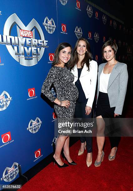 Show Producers Juliette Feld, Alana Feld and Nicole Feld attend Marvel Universe LIVE! NYC World Premiere on August 13, 2014 in New York City.