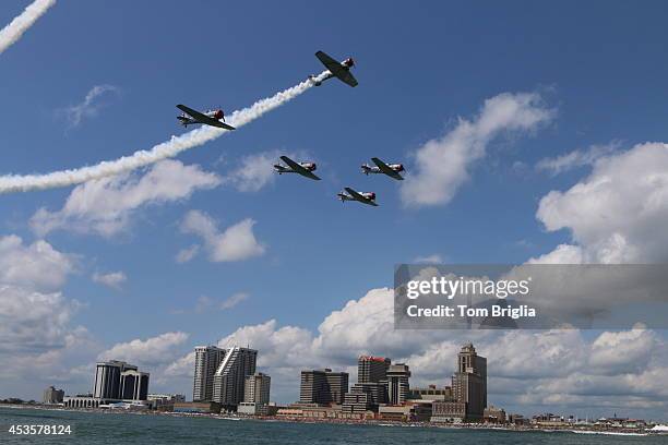 View of The 2014 Atlantic City Airshow, Thunder Over the Boardwalk, on August 13, 2014 in Atlantic City, New Jersey.