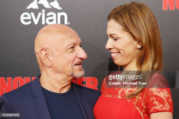 Sir Ben Kingsley and Daniela Lavender arrive at the Los Angeles premiere of "The November Man" held at TCL Chinese Theatre on August 13, 2014 in...