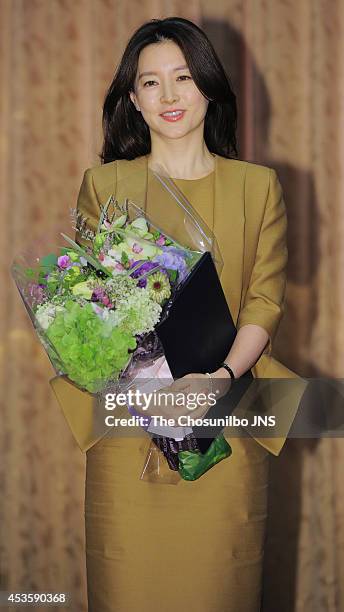 Lee Young-Ae is nominated as ambassador for ASEAN summit at MOFA on August 13, 2014 in Seoul, South Korea.