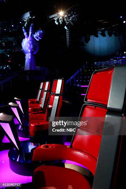 Live Show" Episode 322A -- Pictured: Coaches chairs --