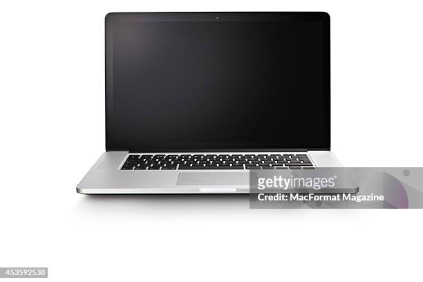 An Apple MacBook Pro with Retina Display photographed on a white background, taken on November 29, 2013.