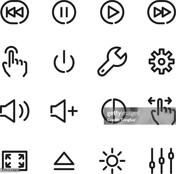 controls icons - backwards stock illustrations