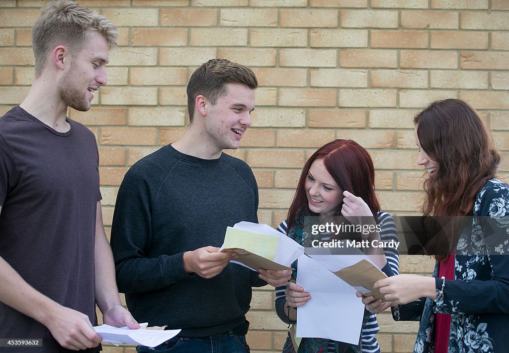 Students Throughout The UK Receive Their A Level Results