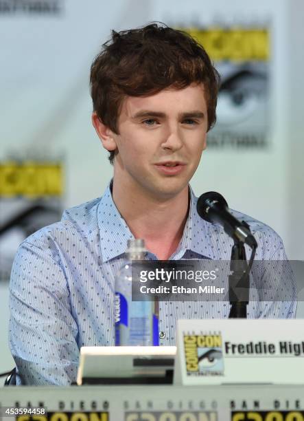 Actor Freddie Highmore attends the Entertainment Weekly: Brave New Warriors panel during Comic-Con International 2014 at the San Diego Convention...