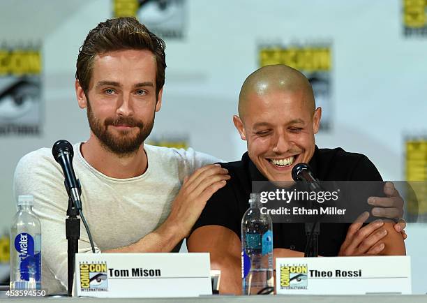 Actors Tom Mison and Theo Rossi attend the Entertainment Weekly: Brave New Warriors panel during Comic-Con International 2014 at the San Diego...