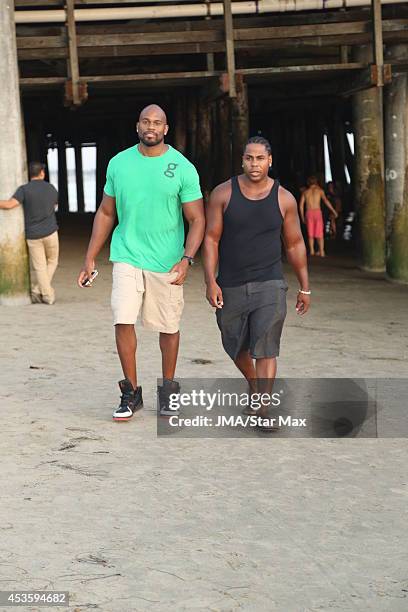 Shad Gaspard and JTG are seen on August 13, 2014 in Los Angeles, California.