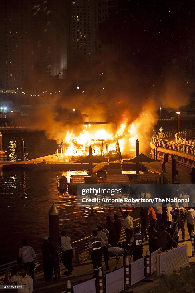 Fire In Dubai Marina