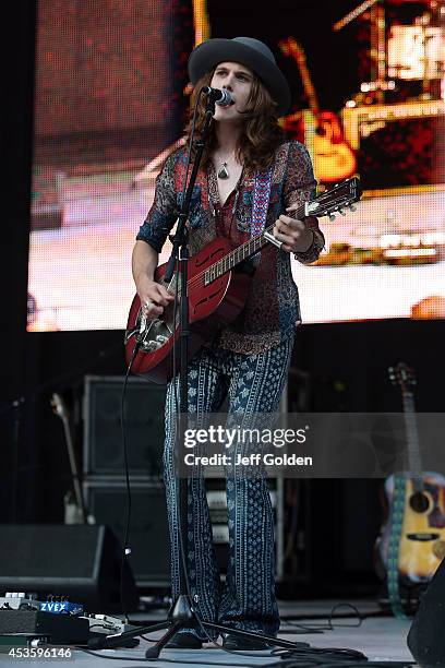 Tyler Bryant performs at The Greek Theatre on August 13, 2014 in Los Angeles, California.