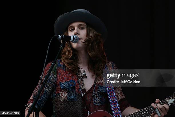 Tyler Bryant performs at The Greek Theatre on August 13, 2014 in Los Angeles, California.