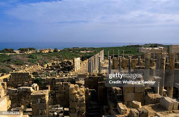 Libya, Near Tripoli, Leptis Magna, View From Theatre.