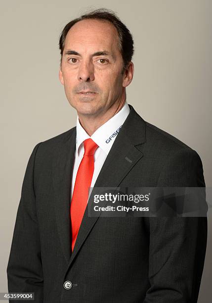 Vince Malette during the Eisbaeren Berlin team presentation on August 08, 2014 in Berlin, Germany.