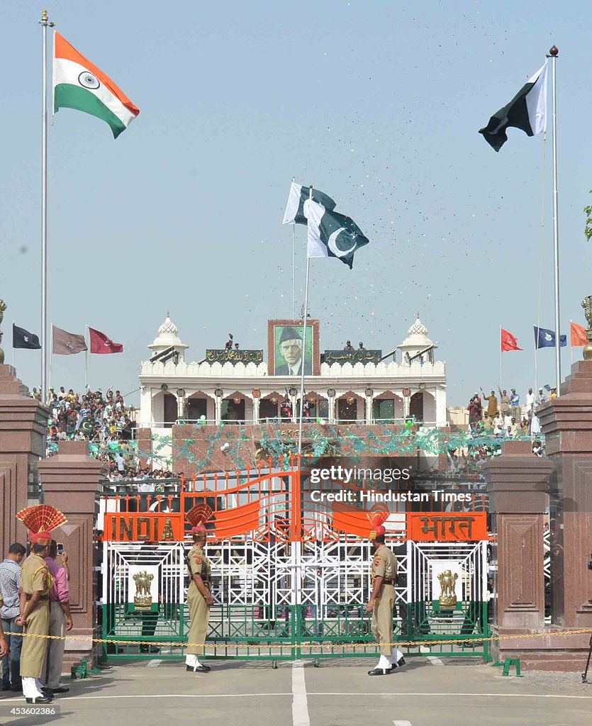 BSF, Pakistan Rangers Exchange Sweets At Wagah Border On Occasion Of Pakistan's Independence Day