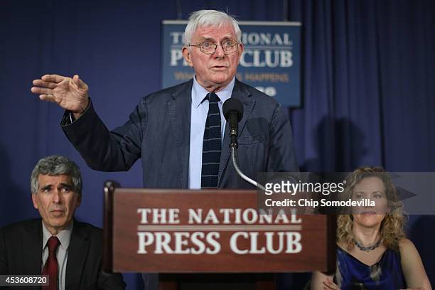 Television talk show pioneer and journalist Phil Donahue , RootsAction.org co-founder Norman Solomon and national security attorney Jesselyn Radack,...
