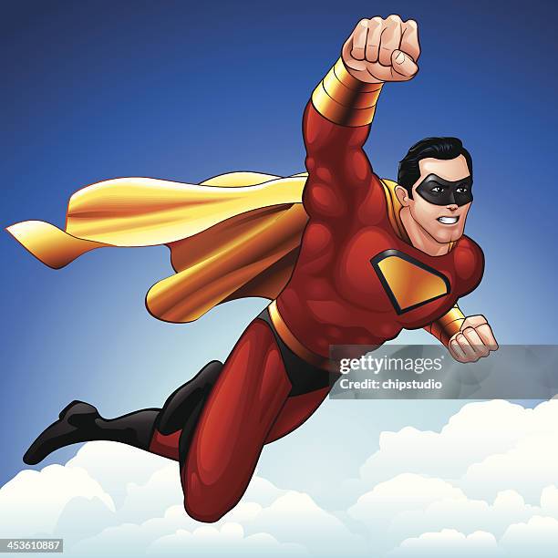 superheld flug - fliegen stock-grafiken, -clipart, -cartoons und -symbole