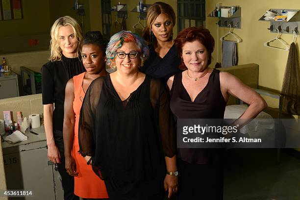 The cast of Orange is the New Black, Taylor Schilling, Uzo Aduba, creator Jenji Kohan, Laverne Cox and Kate Mulgrew are photographed for Los Angeles...