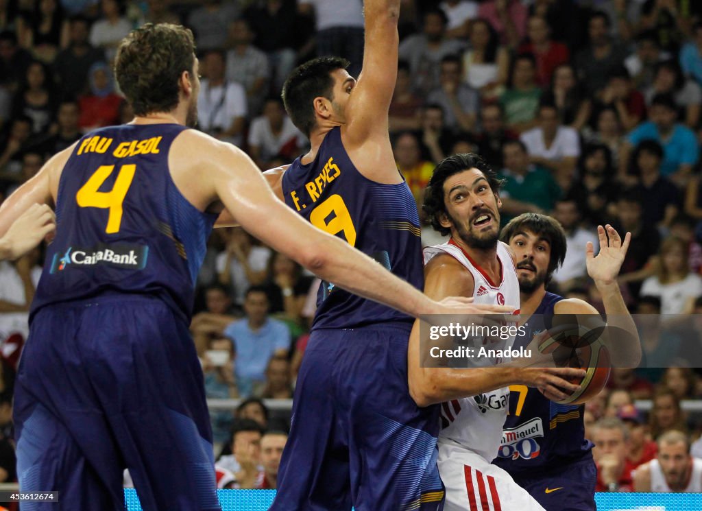 2014 FIBA Basketball World Cup preparation match - Turkey vs Spain