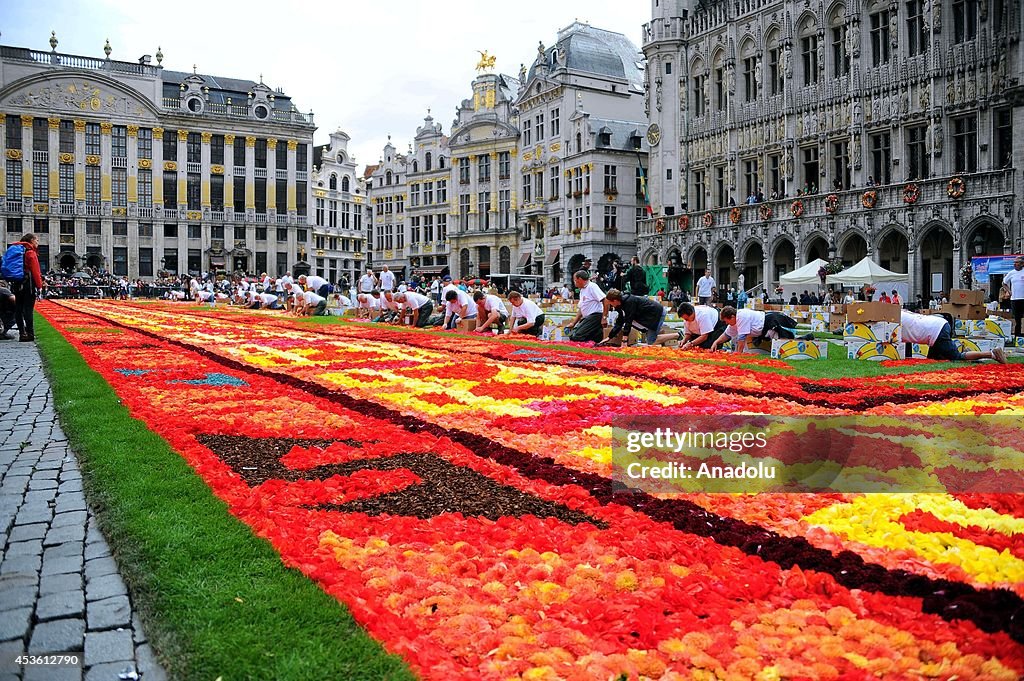 Giant Turkish flower carpet at Grand Place