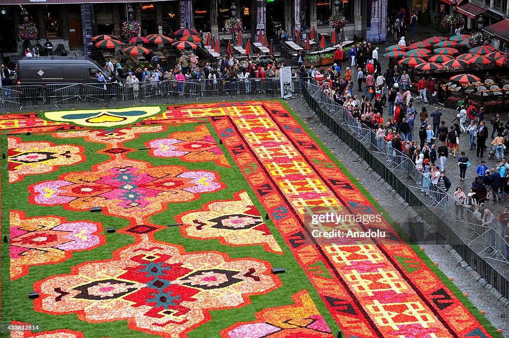 Giant Turkish flower carpet at Grand Place